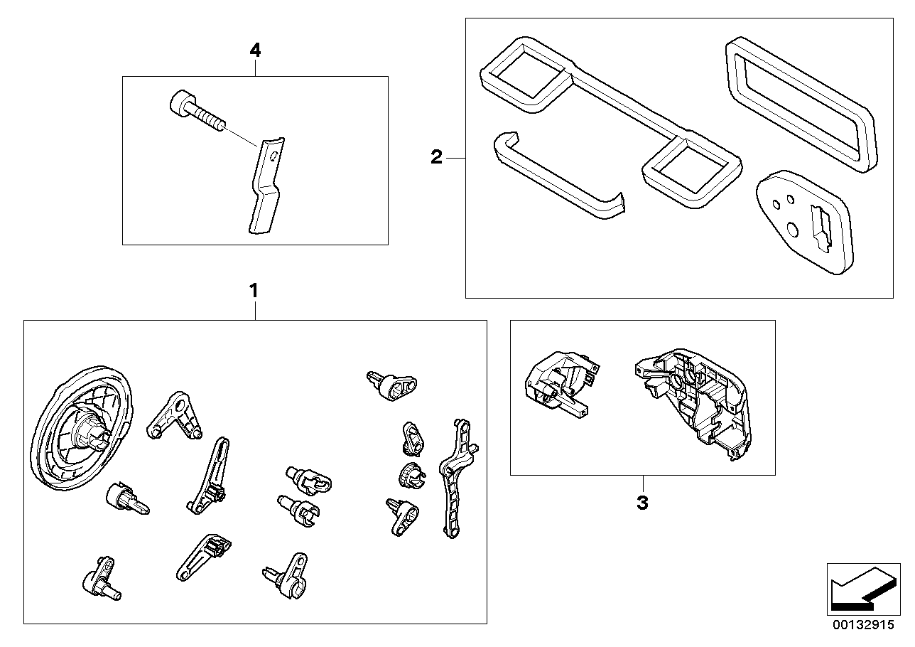 Genuine BMW 64116927612 E85 E86 Set Of Small Parts Adjust.Lever (Inc. Z4) | ML Performance UK Car Parts