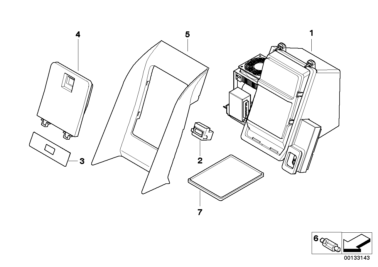 Genuine BMW 64117896492 E66 E65 E67 Coolbox (Inc. 730Ld, 745Li & 735i) | ML Performance UK Car Parts