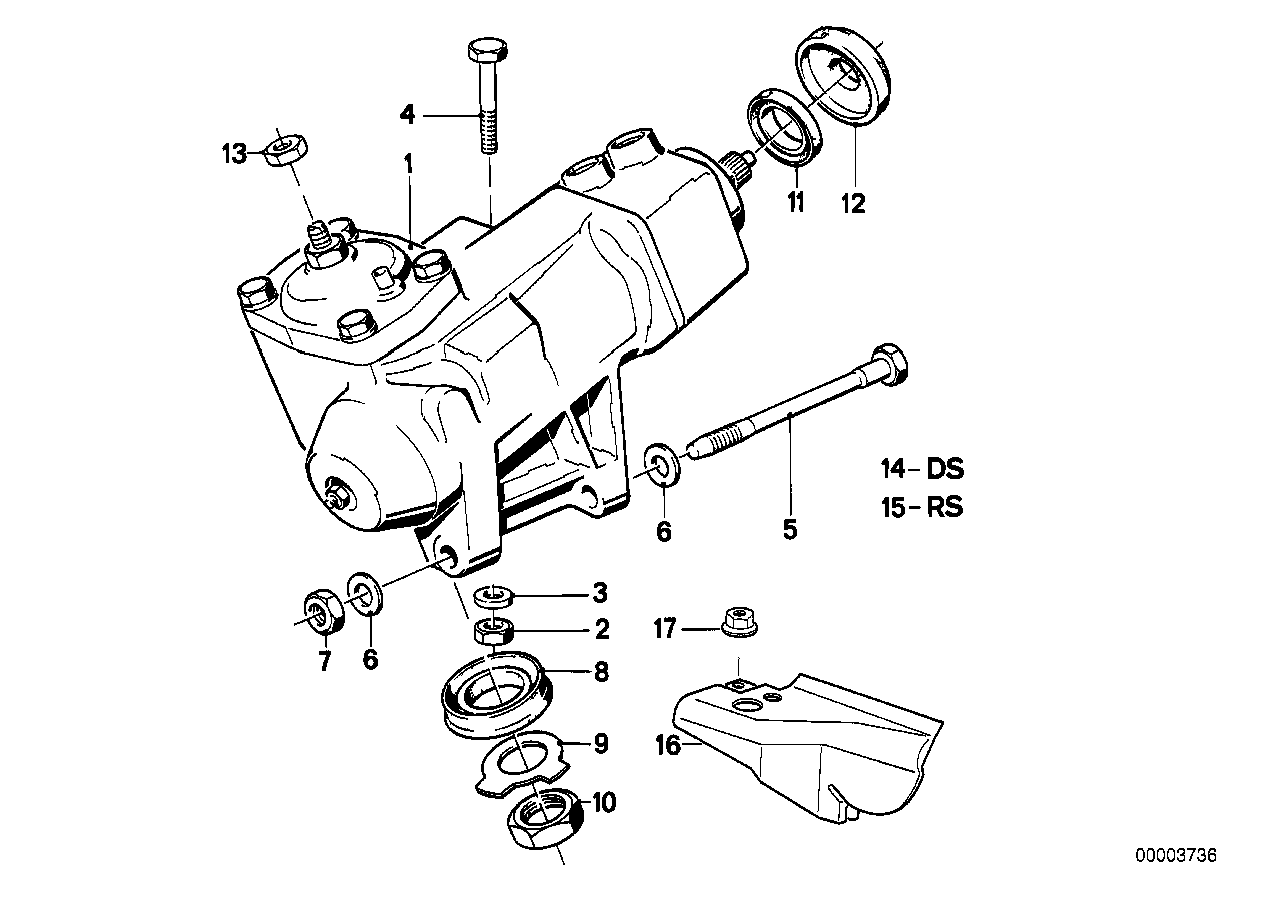 Genuine BMW 32131126622 E28 E24 Exch. Hydro Steering Gear (Inc. M535i, 528i & 635CSi) | ML Performance UK Car Parts