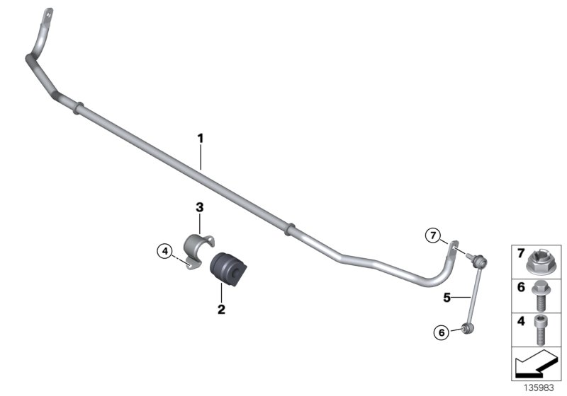 Genuine BMW 33556761360 E90 E93 Stabilizer Rubber Mounting D=15mm (Inc. X1 28i) | ML Performance UK Car Parts