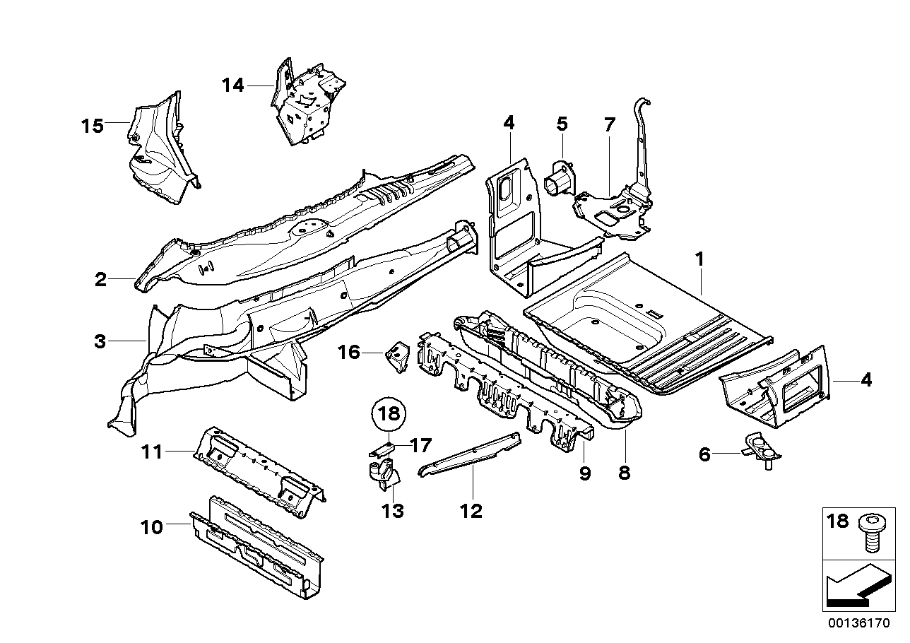 Genuine BMW 41113404990 E83 Rear Silencer Bracket (Inc. X3) | ML Performance UK Car Parts