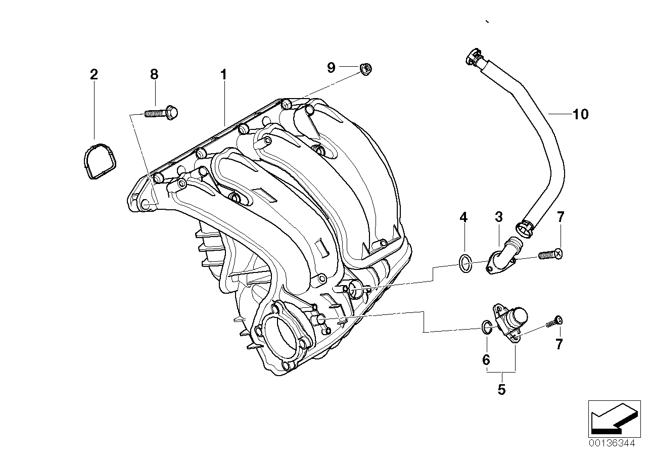 Genuine BMW 11617520866 E46 E90 E87 Angle Connector (Inc. 316ti, 316Ci & 316i) | ML Performance UK Car Parts