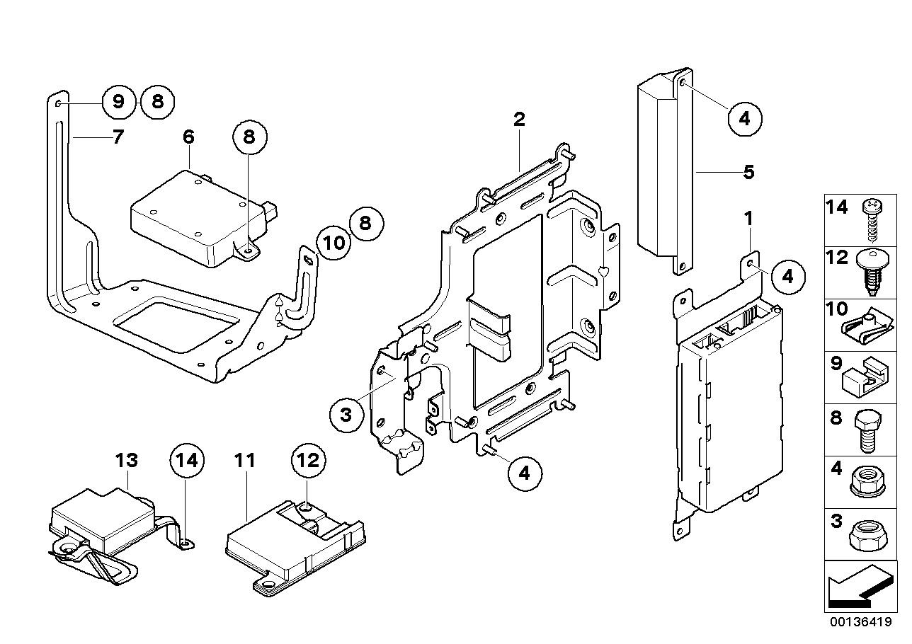 Genuine BMW 65159135687 E90 E92 E84 Bracket For Telematics Ctrl Module/Ses (Inc. 330xi) | ML Performance UK Car Parts