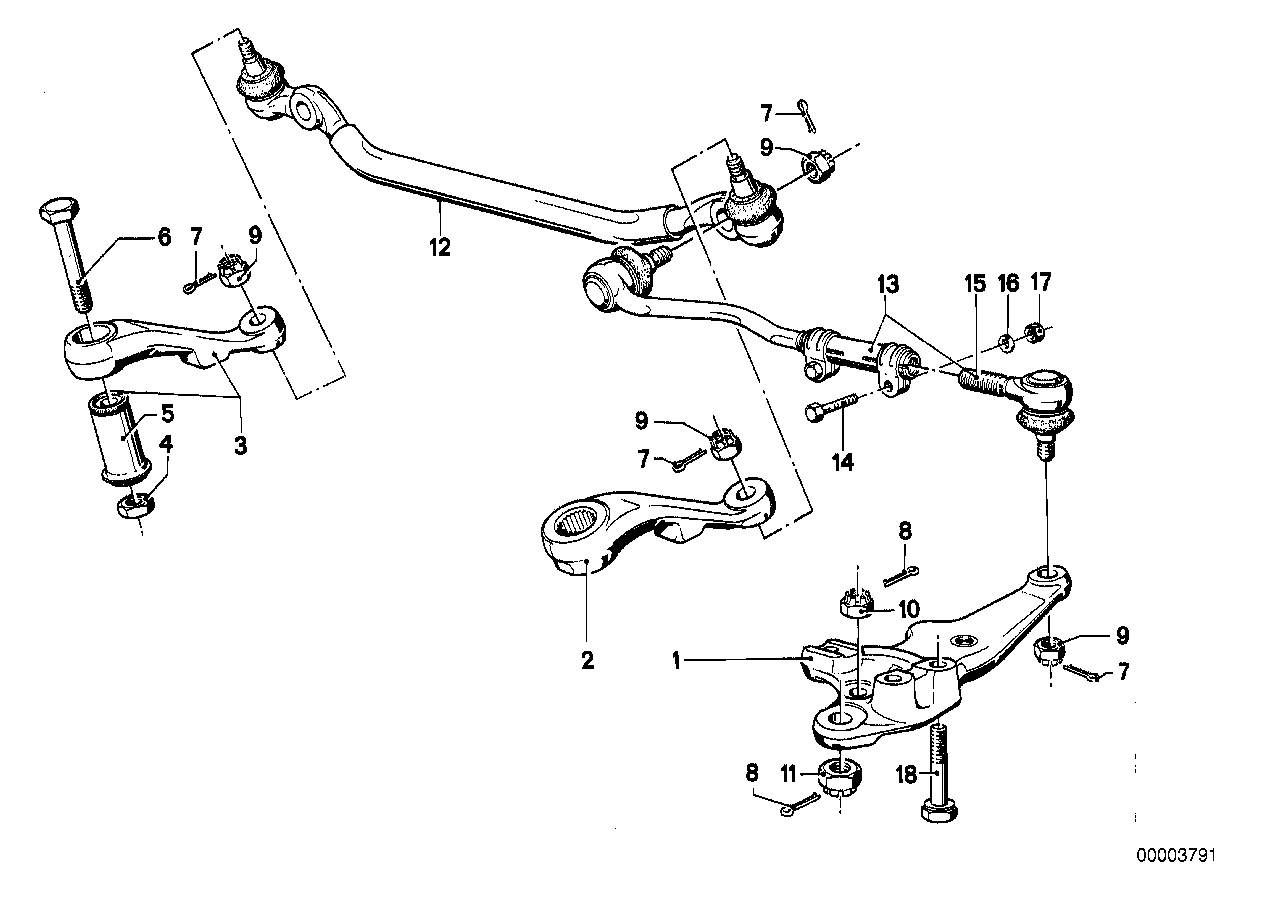 Genuine BMW 32211117212 E23 Tie Rod (Inc. 732i, 735i & 728) | ML Performance UK Car Parts