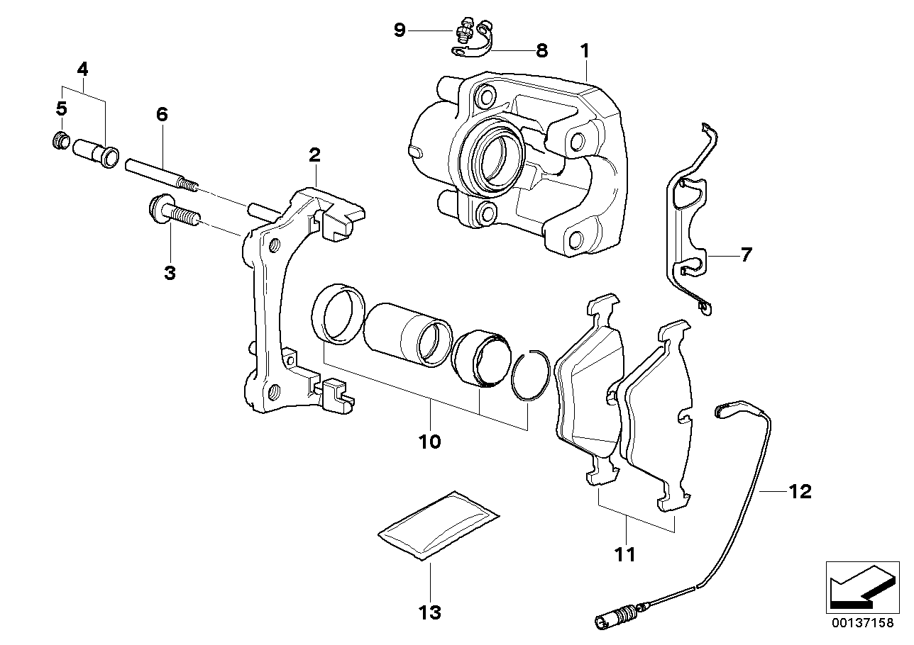 Genuine BMW 34216768693 E81 E87 Caliper Housing Left (Inc. 120d, 128i & 118d) | ML Performance UK Car Parts