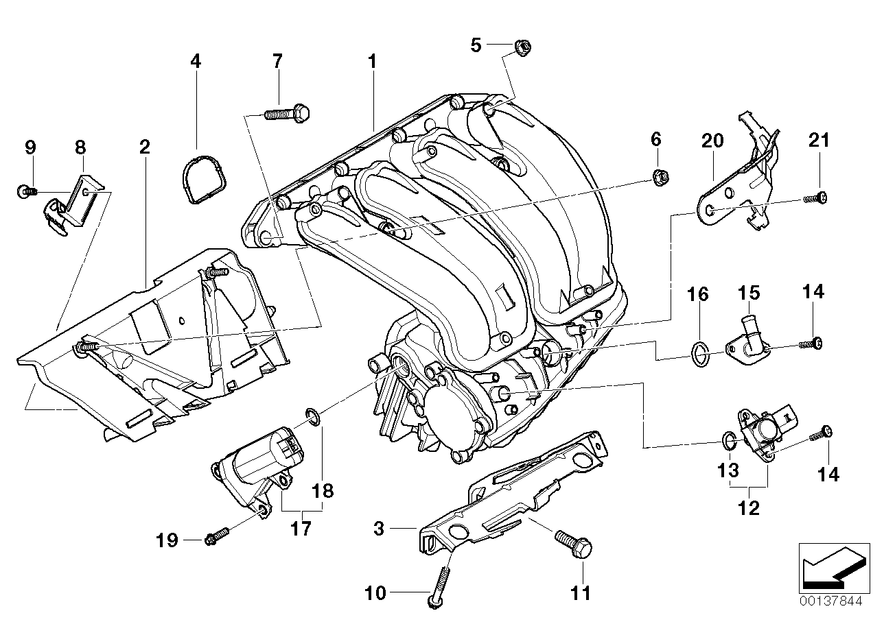 Genuine BMW 11617511384 E83 E90 E87 Angle Connector (Inc. 318Ci, 316i & 318i) | ML Performance US Car Parts