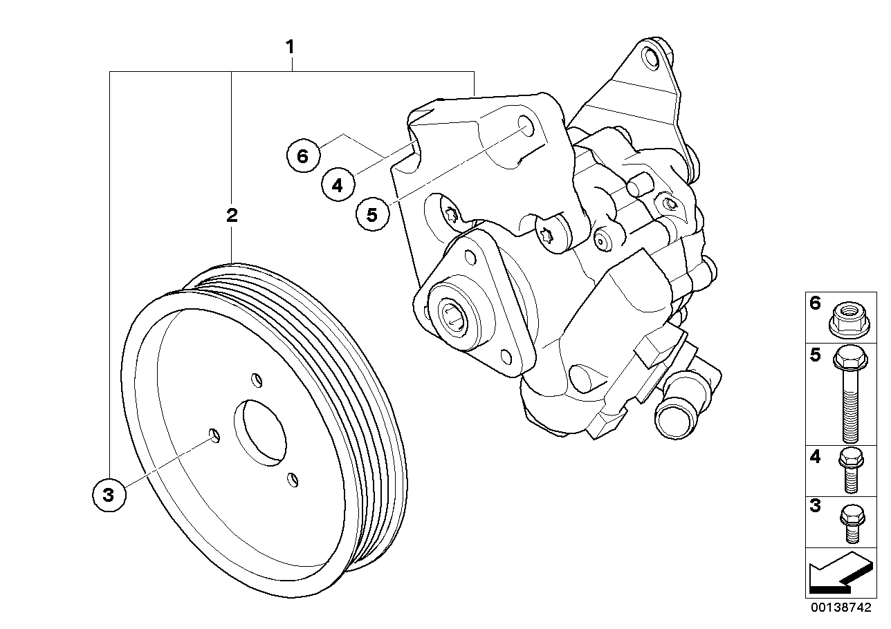 Genuine BMW 32416766702 E53 Power Steering Pump (Inc. X5) | ML Performance UK Car Parts