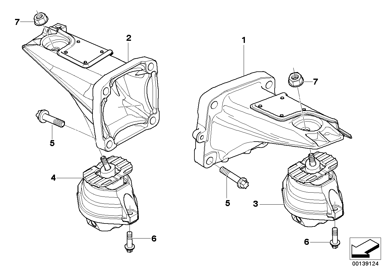 Genuine BMW 22112282627 E61 E64 E60 Engine Supporting Bracket, Left (Inc. M5 & M6) | ML Performance UK Car Parts