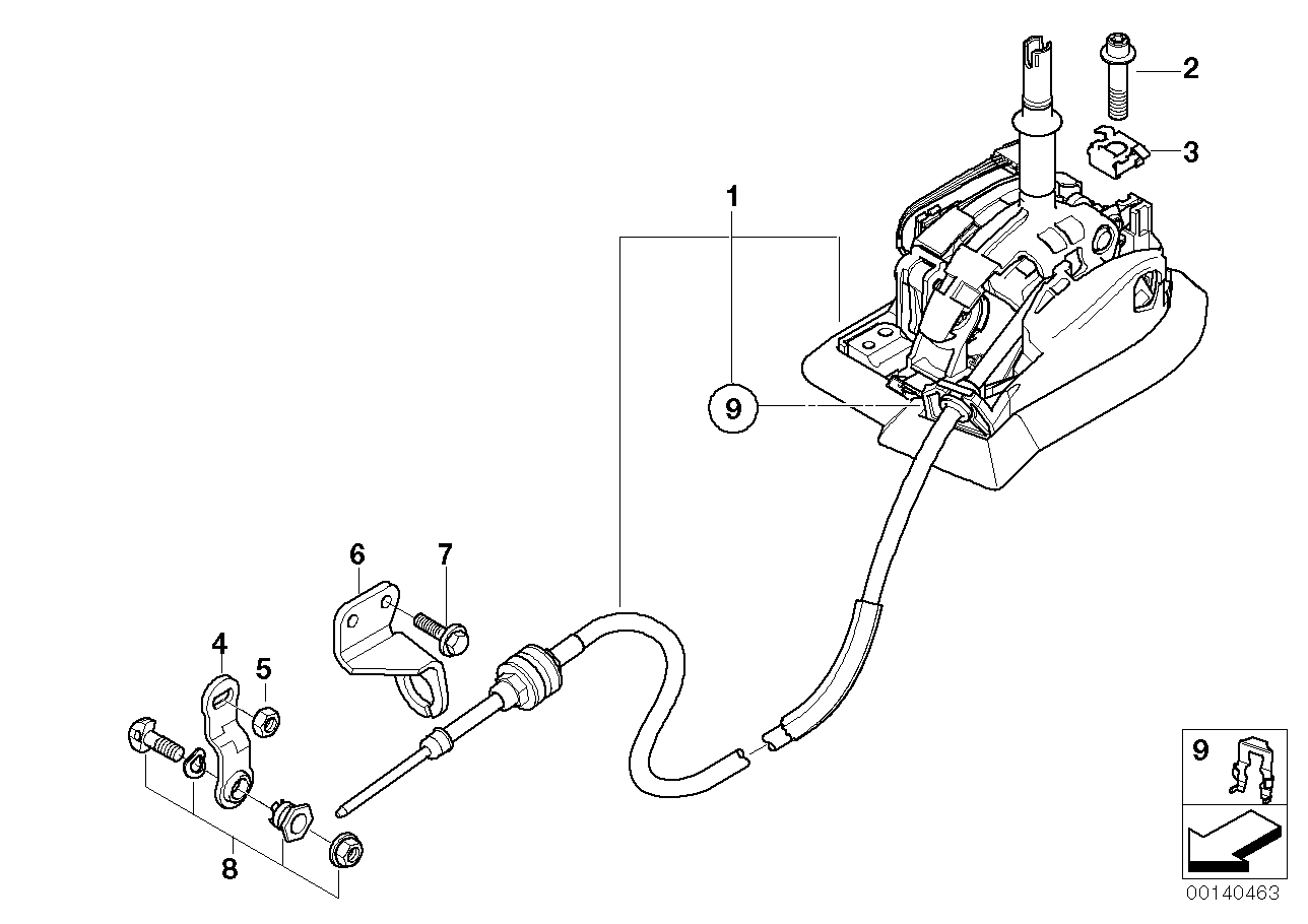 Genuine BMW 25167561186 E85 E86 Gearshift Steptronic (Inc. Z4 3.0si, Z4 2.5i & Z4 2.5si) | ML Performance UK Car Parts