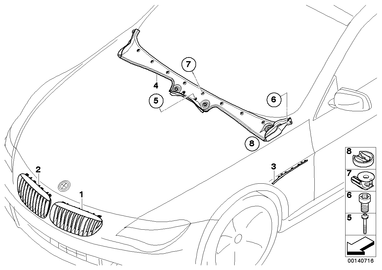 Genuine BMW 51717008922 E64 E63 Cover, Windshield (Inc. 645Ci, 650i & 635d) | ML Performance UK Car Parts