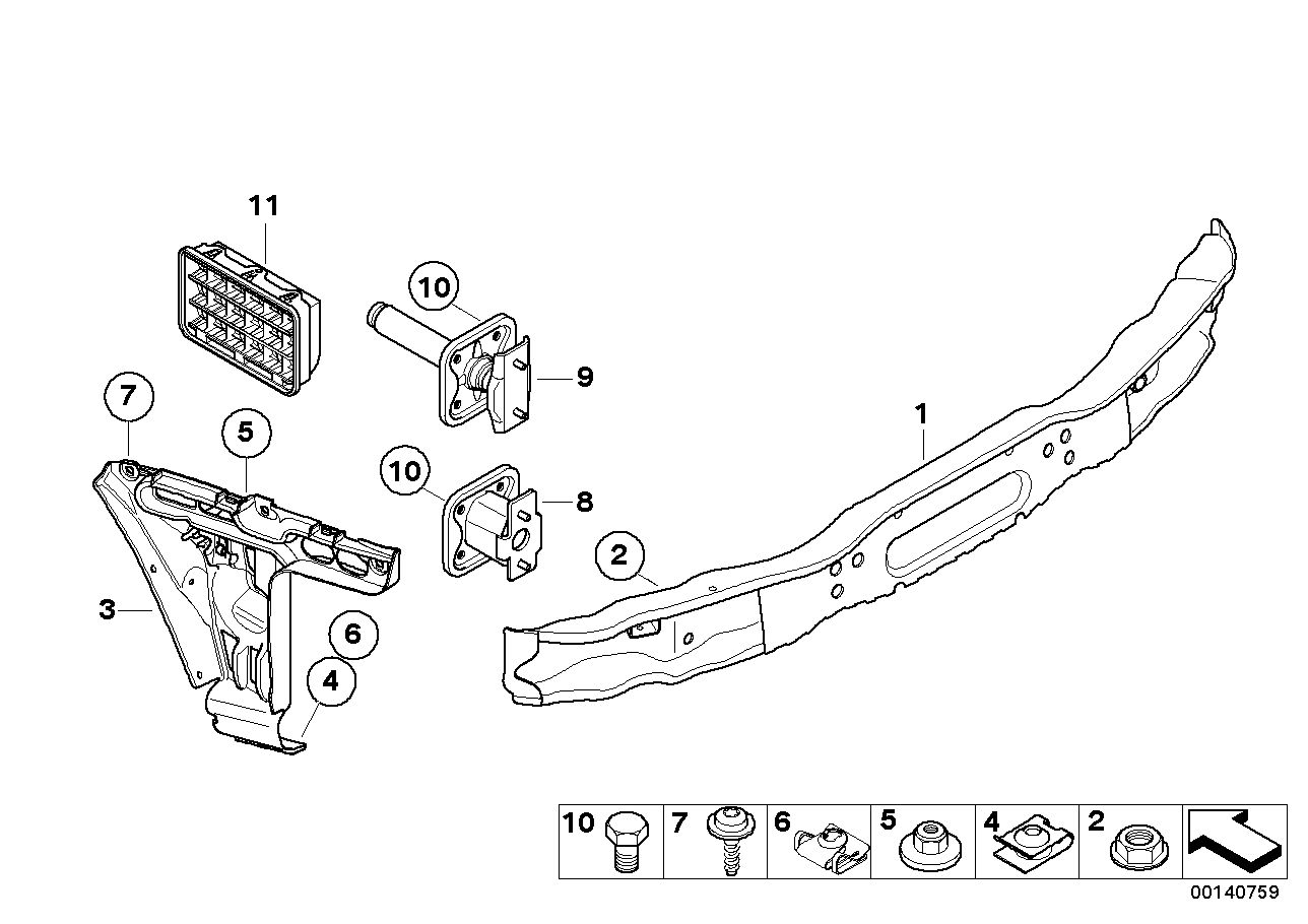 Genuine BMW 51127076034 E63 E64 Deformation Element, Rear Right (Inc. 645Ci, 650i & 630i) | ML Performance UK Car Parts