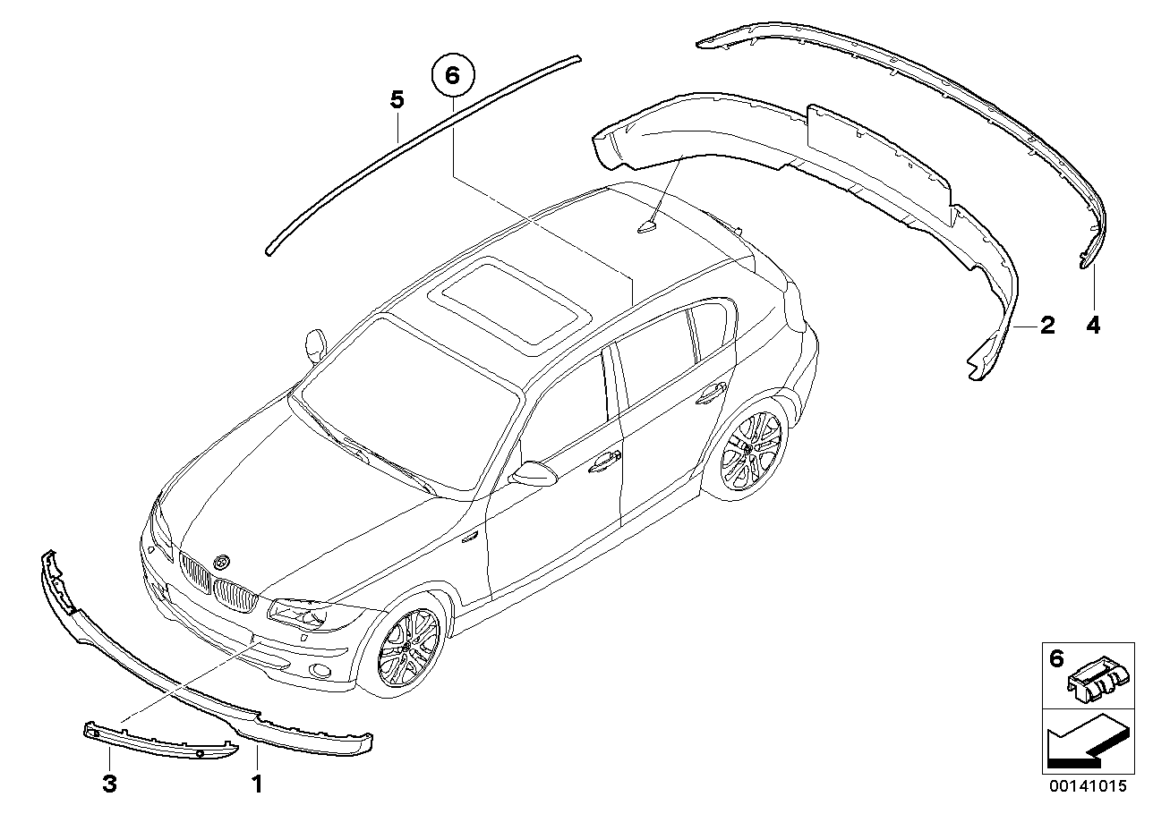 Genuine BMW 51127136091 E87 Prot.Rubber Strip,Primed Bumper Rear (Inc. 118d, 120i & 130i) | ML Performance UK Car Parts