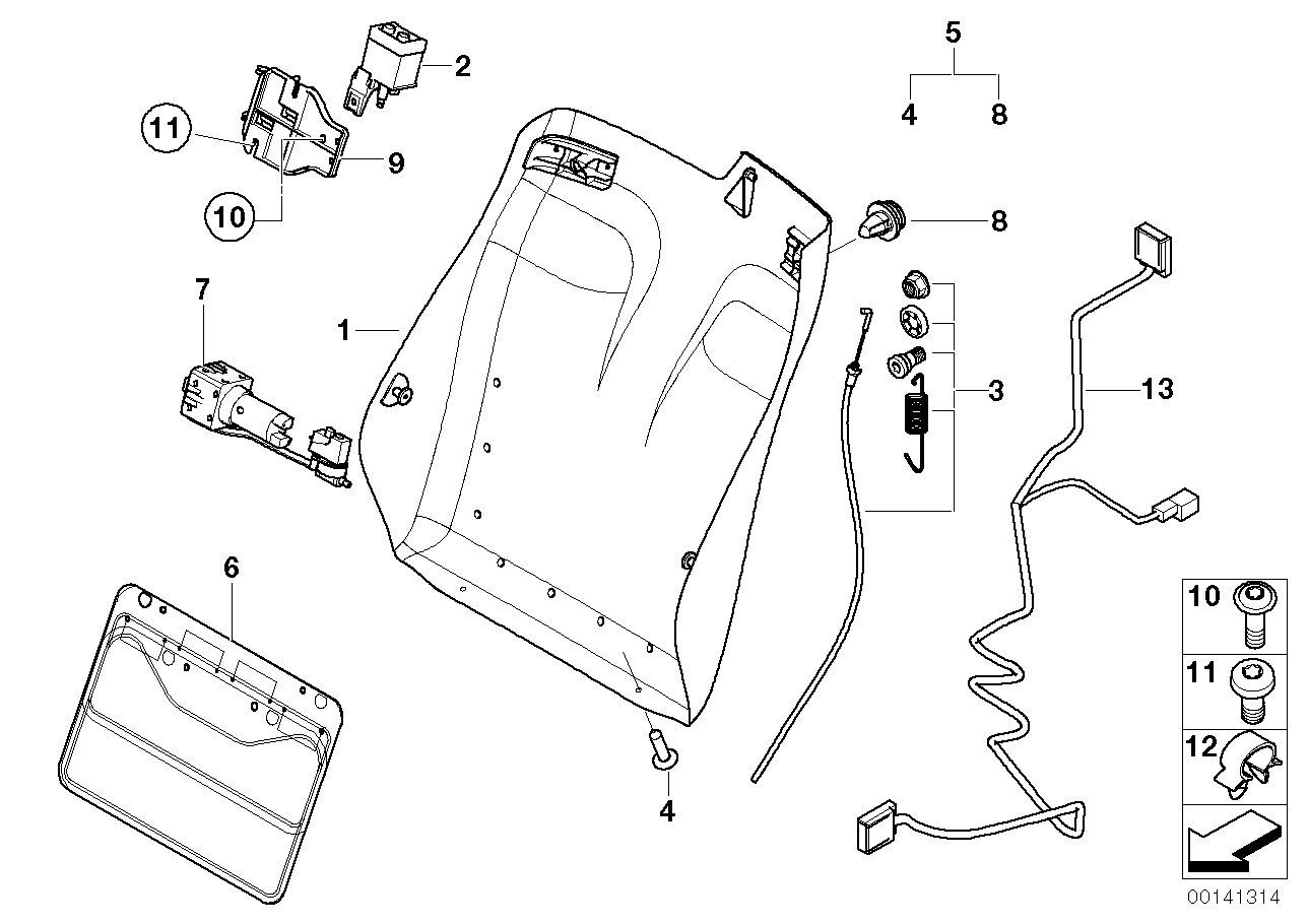 Genuine BMW 52107153475 E46 Bracket For Lumbar Support Valve (Inc. 330Cd, M3 & 320Cd) | ML Performance UK Car Parts