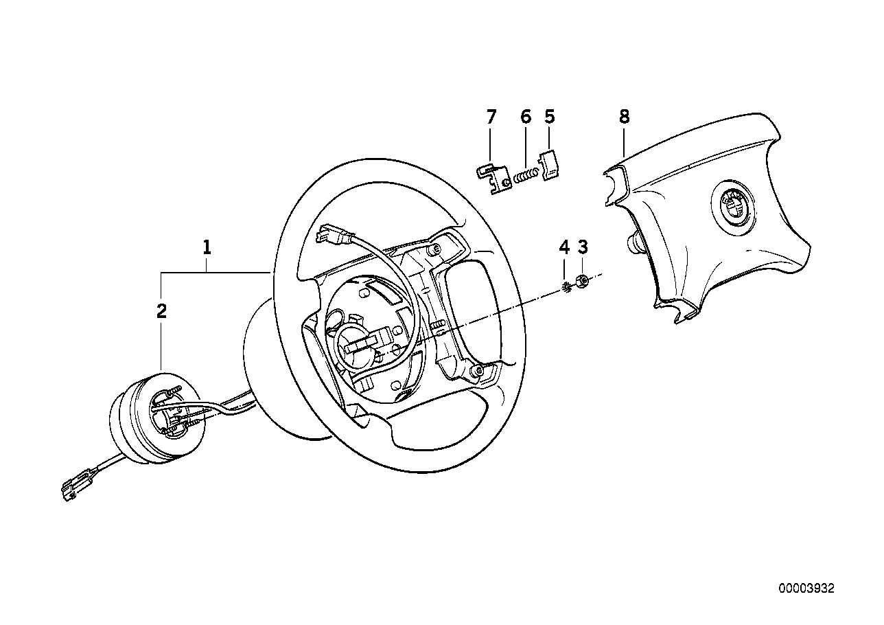 Genuine BMW 32341160901 E36 E31 E32 Slip Ring (Inc. M3, M5 & 518i) | ML Performance UK Car Parts