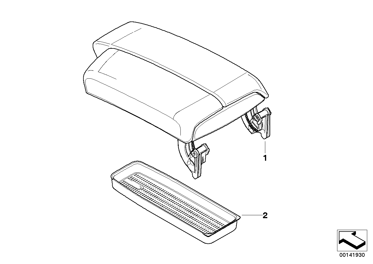 Genuine BMW 51167155631 E90 E91 Armrest, Front Center B7 LEMON (Inc. 318d, 330i & 320d ed) | ML Performance UK Car Parts