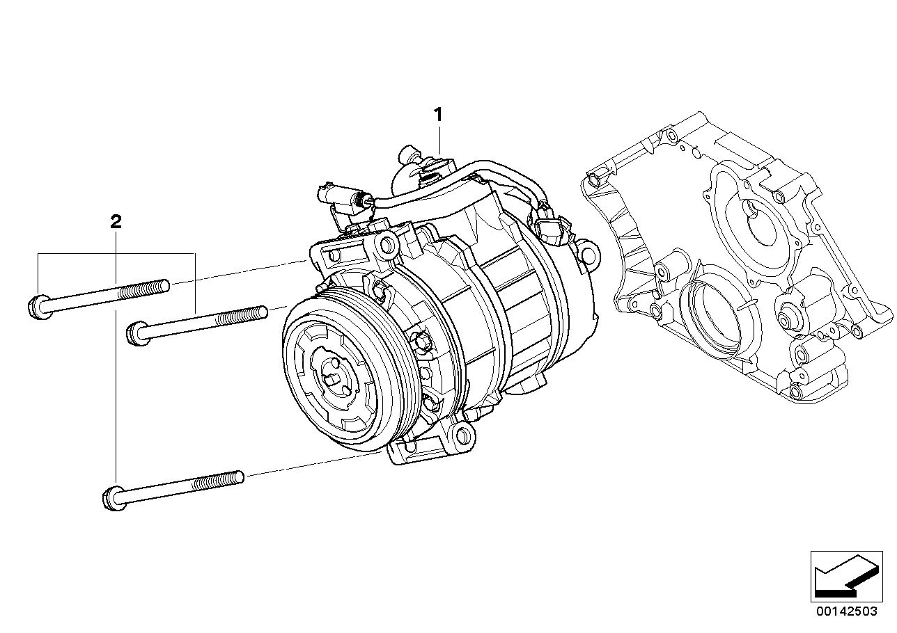 Genuine BMW 64509174803 E60 E65 E64 Rp A/C Compressor (Inc. 730i, 525i & 525xi) | ML Performance EU Car Parts