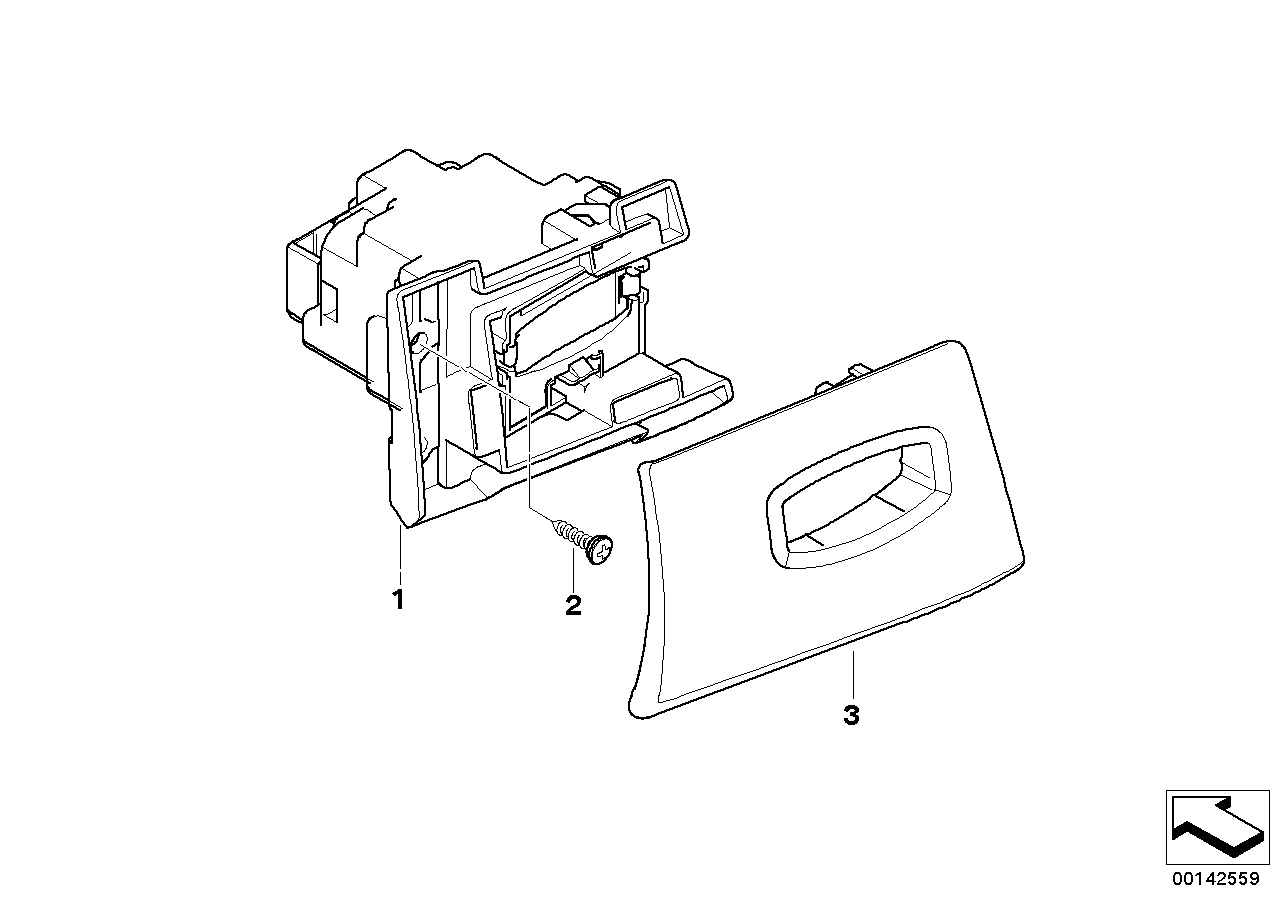 Genuine BMW 66126945427 E93 E92 Cover, Ignition Lock Of Remote Control GRAU 60 (Inc. 335i) | ML Performance UK Car Parts