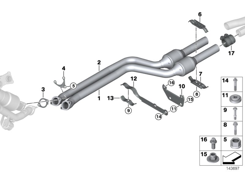 Genuine BMW 18307550850 E84 E91 E92 Pipe Clamp, Top (Inc. 330i, X1 28iX & 330xi) | ML Performance UK Car Parts