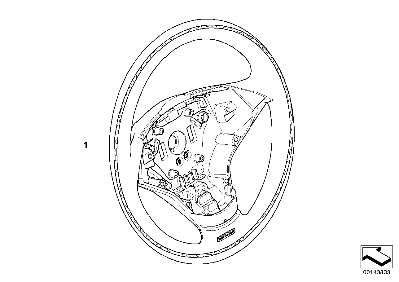 Genuine BMW 32307967428 E63 E64 E60 Sports St.-Wheel,Leather/Wd.Ring,Multif. NUßBAUM AMARONE (Inc. 520d, 540i & 530i) | ML Performance UK Car Parts