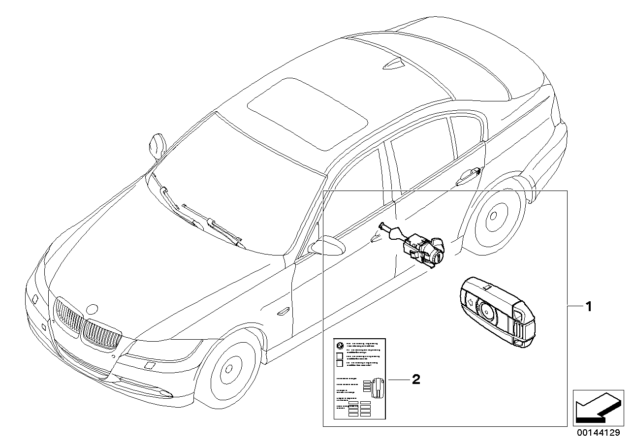 Genuine BMW 51210035830 E91 E90 Set Unif.Lock.Syst.W/Ews Ctrl Unit(Code) 315 MHZ (Inc. 328xi, 335xi & 323i) | ML Performance UK Car Parts