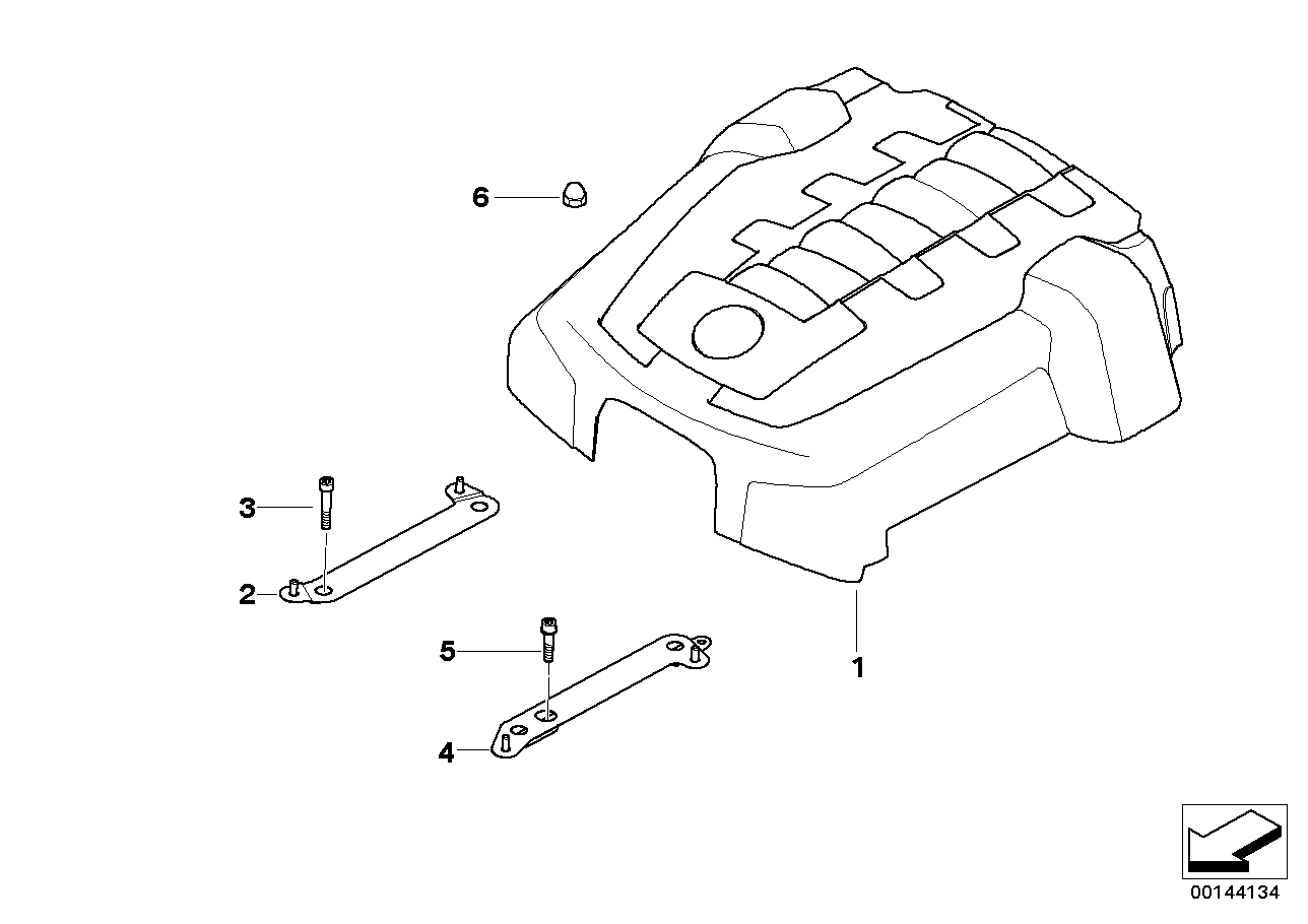 Genuine BMW 11617545203 E64 E60 Bracket For Sound Insulation Hood ZYL. 5-8 (Inc. 750i, 540i & 750Li) | ML Performance UK Car Parts