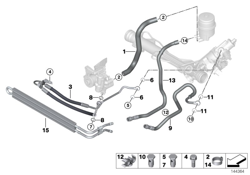 Genuine BMW 32416774304 E88 E92 E87 Return Pipe, Active Steering (Inc. 330i, 323i & 328i) | ML Performance UK Car Parts