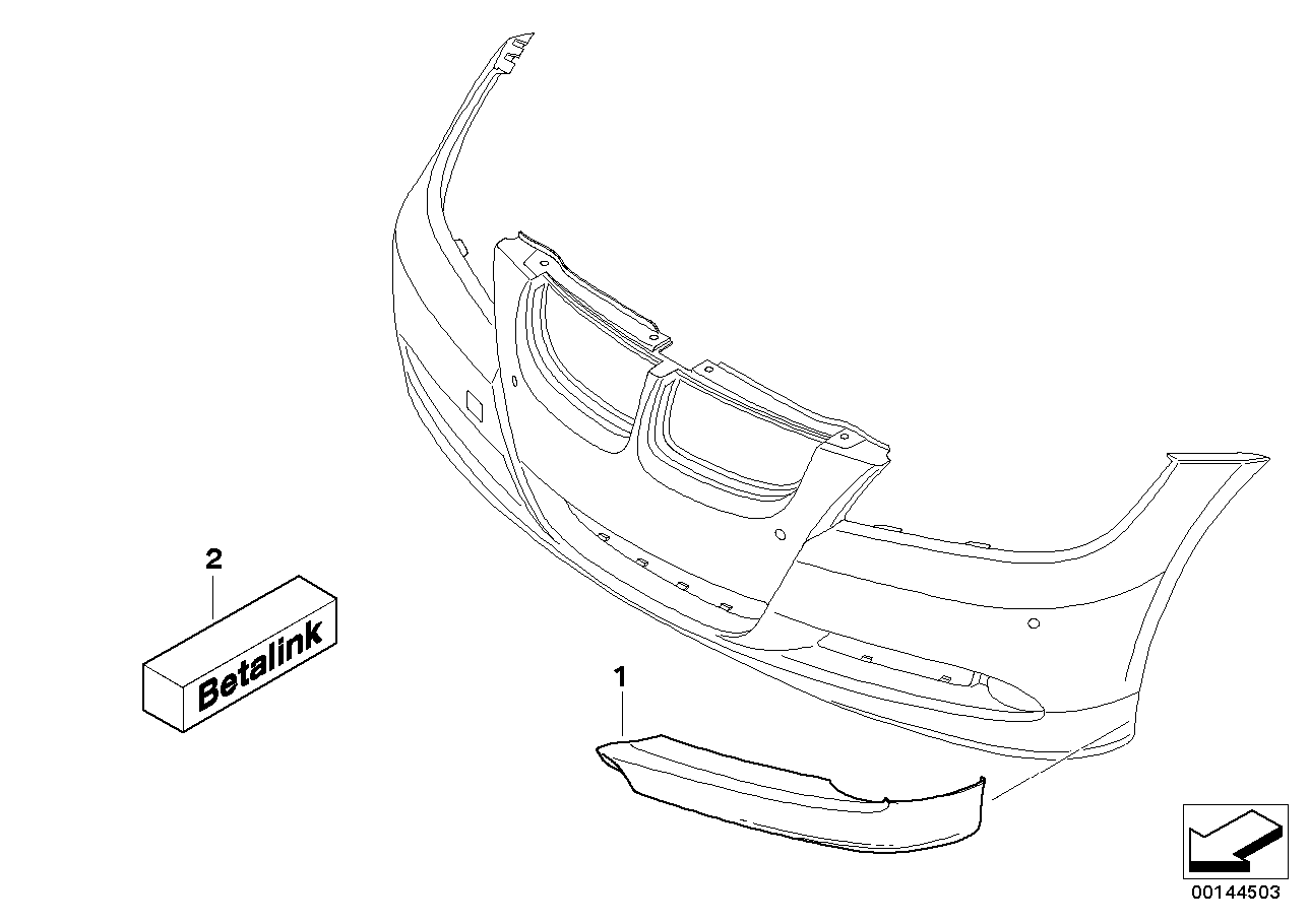 Genuine BMW 51190396348 E90 E91 Mounted Part Front Apron On Left CARBON 245G/M² (Inc. 335xi, 328i & 325xi) | ML Performance UK Car Parts