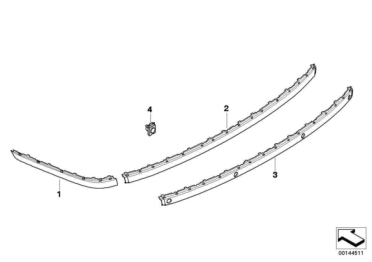 Genuine BMW 51127142217 E65 E67 E66 Bumper Guard, Primed, Rear Left (Inc. 730Ld, 745d & 740i) | ML Performance UK Car Parts