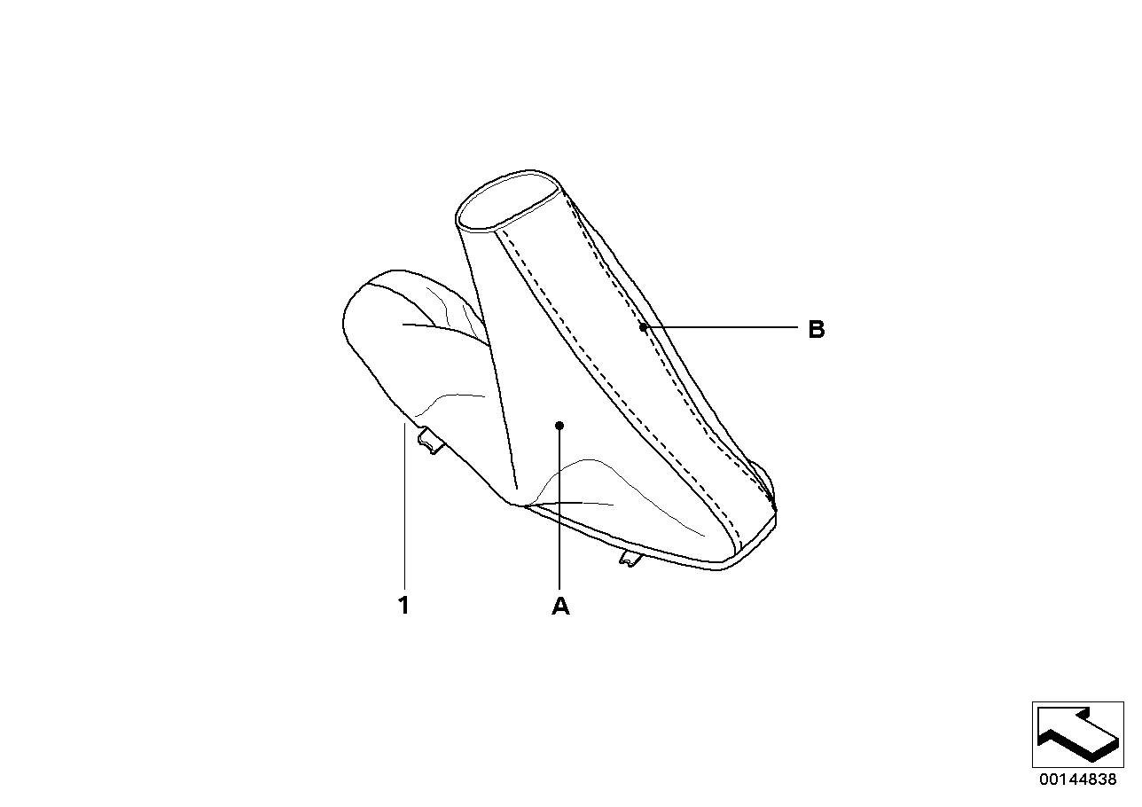 Genuine BMW 34428028443 E60 E61 Leather Handbrake Lever Cover INDIVIDUAL (Inc. 520d, 535d & 528i) | ML Performance UK Car Parts