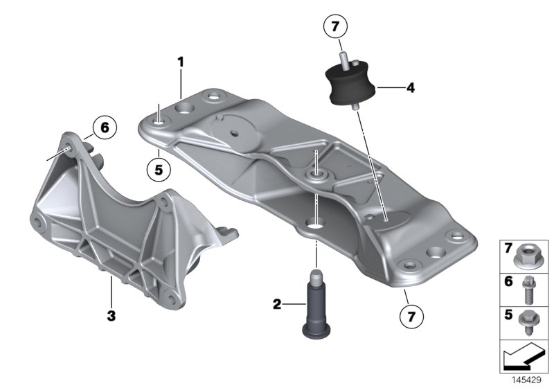 Genuine BMW 22326771218 RR1 Rubber Mount (Inc. Phantom) | ML Performance UK Car Parts