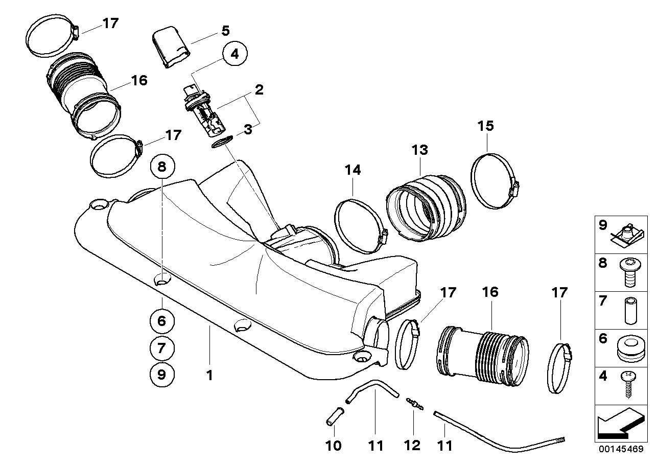 Genuine BMW 13717544098 E65 E66 Connection Piece (Inc. 750i & 750Li) | ML Performance UK Car Parts