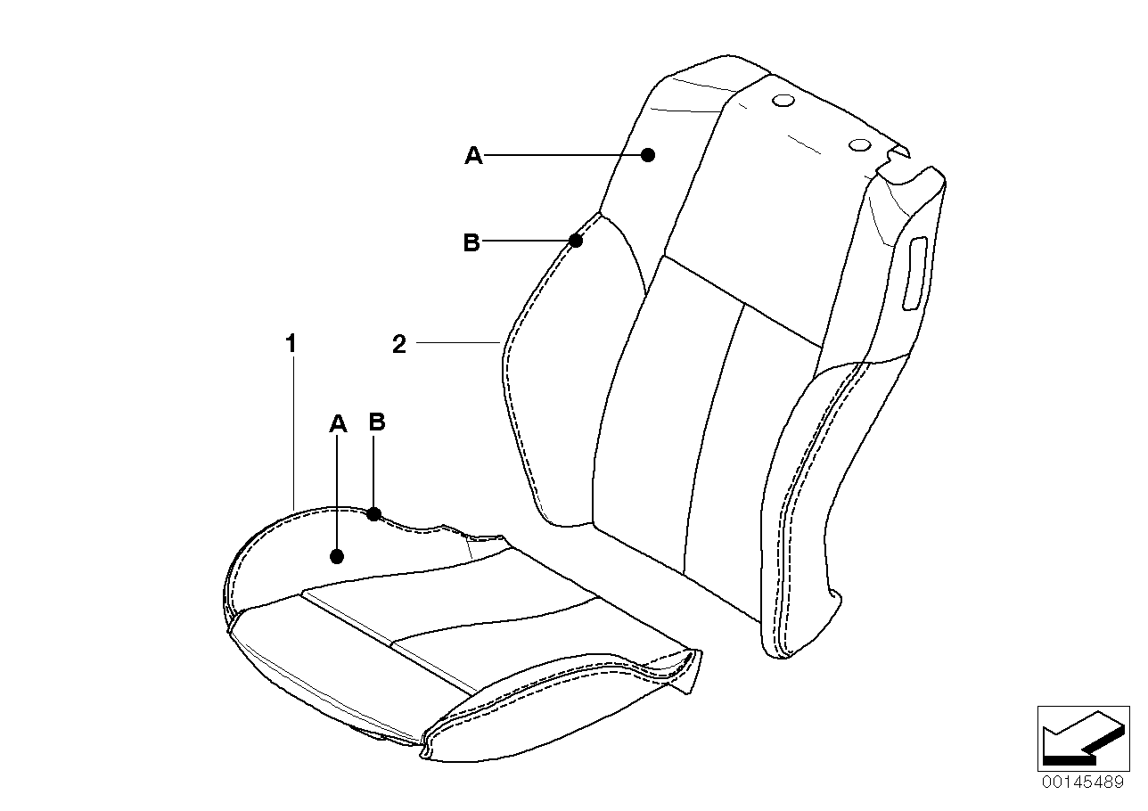 Genuine BMW 52107972117 E64 Cover Backrest Leather Left INDIVIDUAL (Inc. 630i, 635d & 650i) | ML Performance UK Car Parts