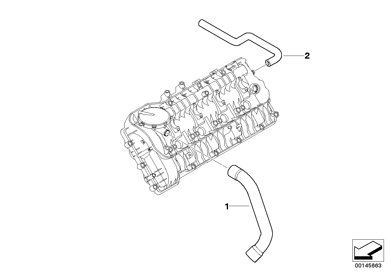 Genuine BMW 11157792437 E65 Vent Hose Zyl. 1-4 (Inc. 745d) | ML Performance UK Car Parts