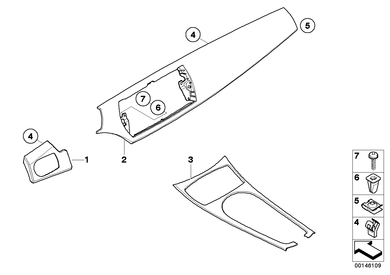 Genuine BMW 51458035364 E85 E86 Decor Strip For I-Panel, Leather, Right IMOLAROT (Inc. Z4 3.0i, Z4 2.5si & Z4 2.2i) | ML Performance UK Car Parts