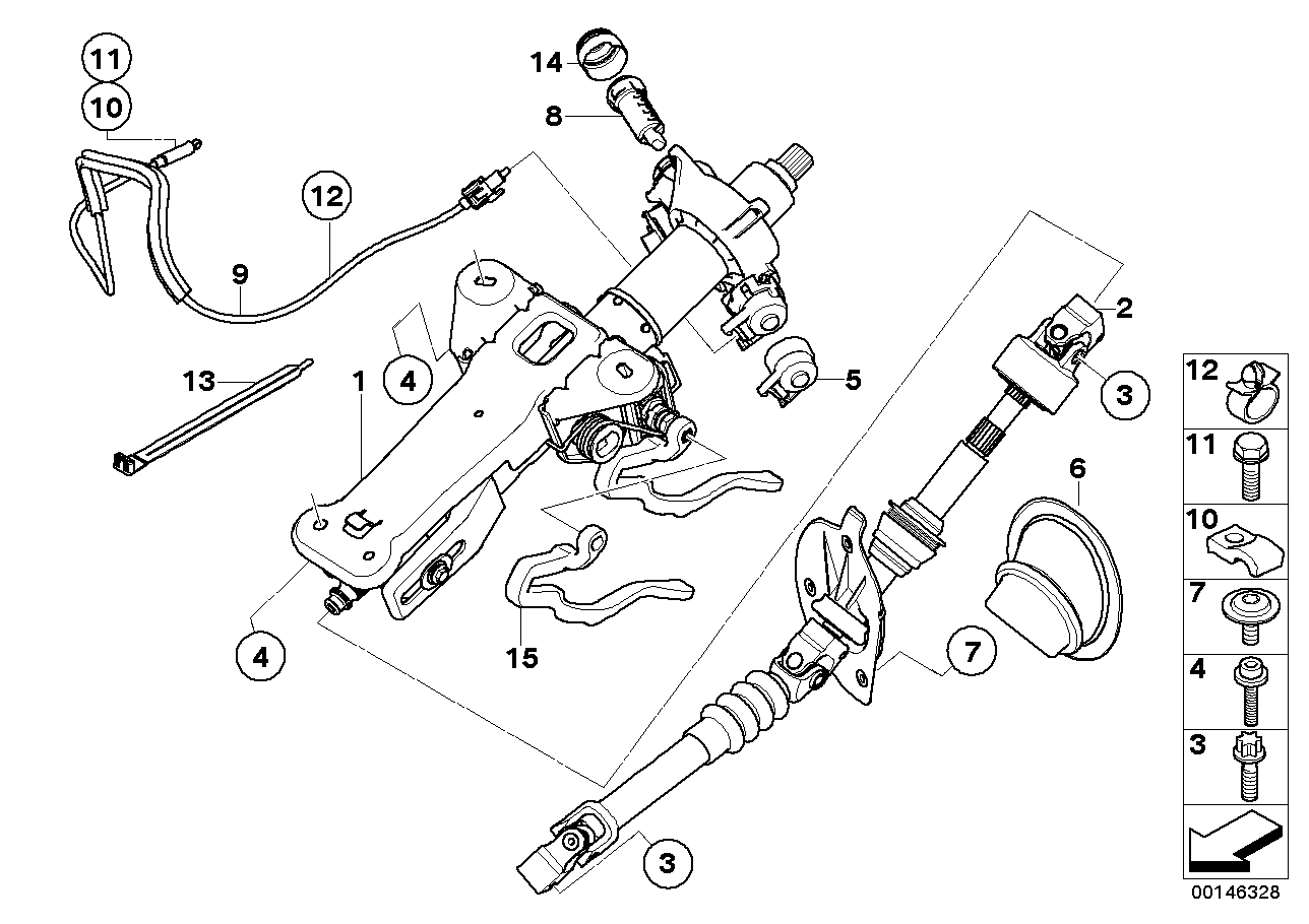 Genuine BMW 32306770723 E60 E61 Steering Column,Manual.Adjust. Interlock (Inc. 525xi & 530xi) | ML Performance UK Car Parts