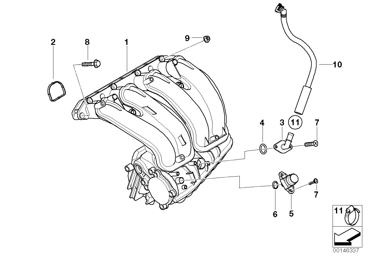 Genuine BMW 11157515733 E46 Vent Hose (Inc. 316Ci, 316ti & 316i) | ML Performance UK Car Parts