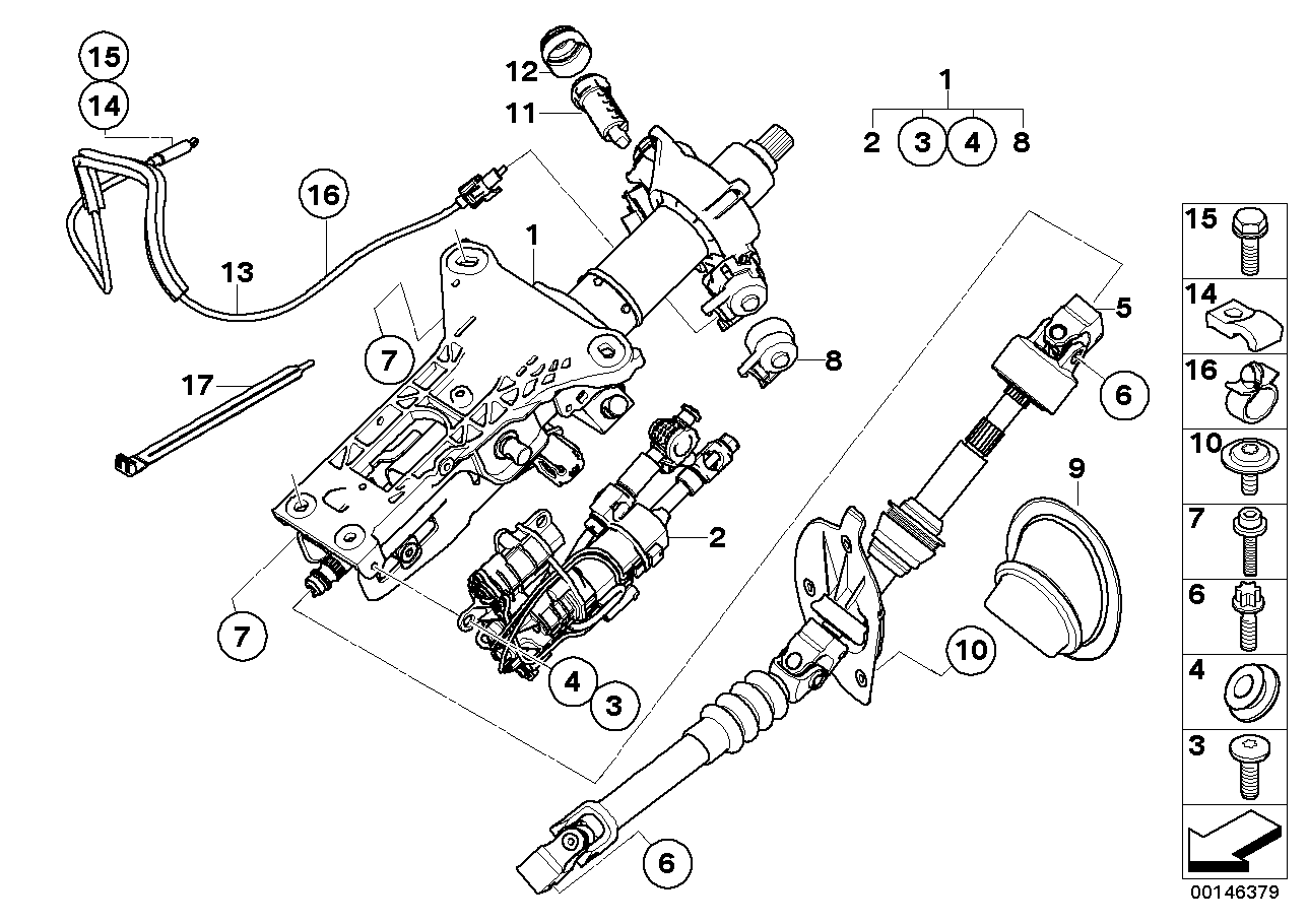 Genuine BMW 32306770718 E60 E61 Steering Column,Electr.Adjust. Interlock (Inc. 525xi & 530xi) | ML Performance UK Car Parts