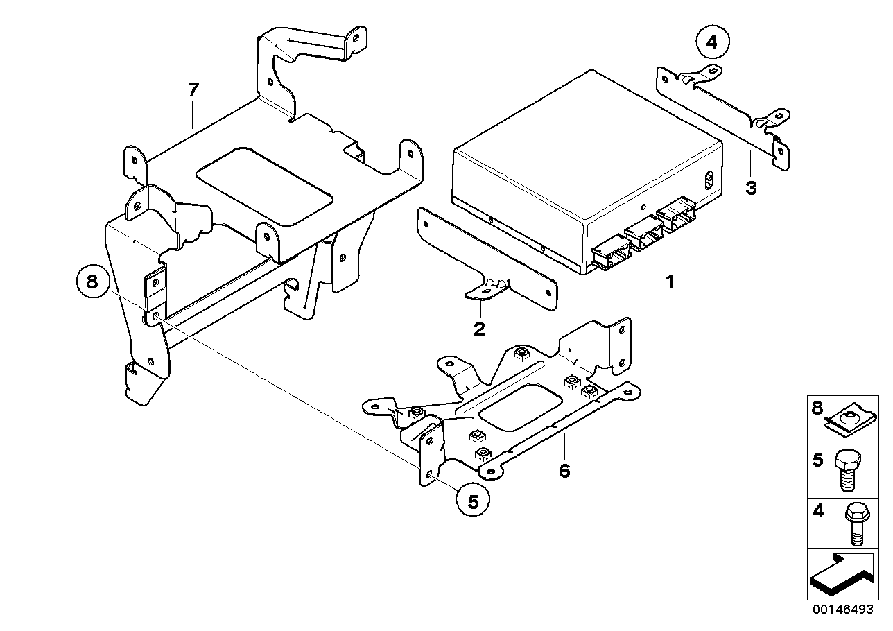 Genuine BMW 65156927492 E61 Bracket, Satellite- Radio/Compensator (Inc. 535xi) | ML Performance UK Car Parts