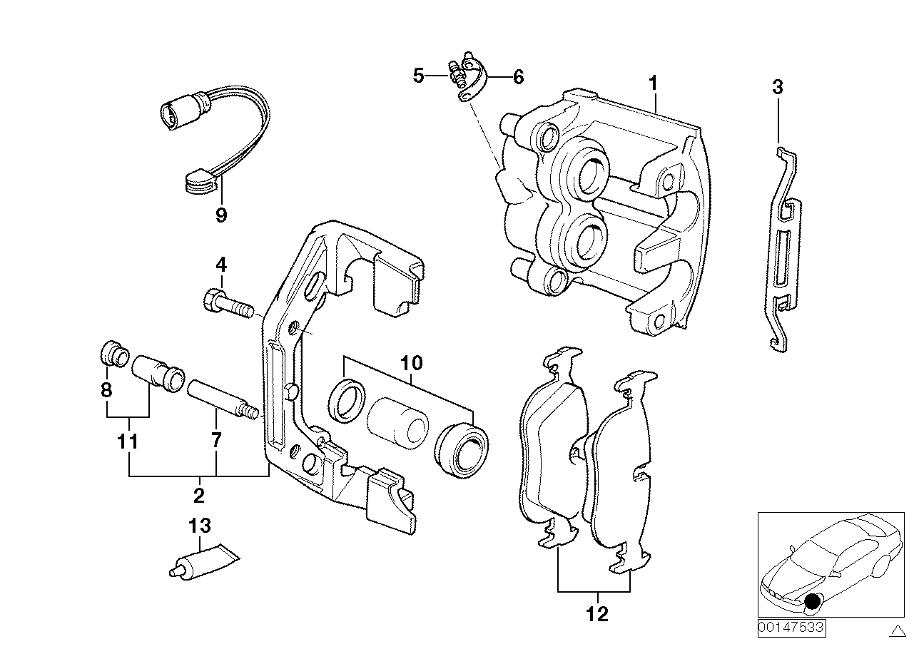 Genuine BMW 34111163415 E38 E52 Repair Kit Guide Bush (Inc. 740d) | ML Performance UK Car Parts