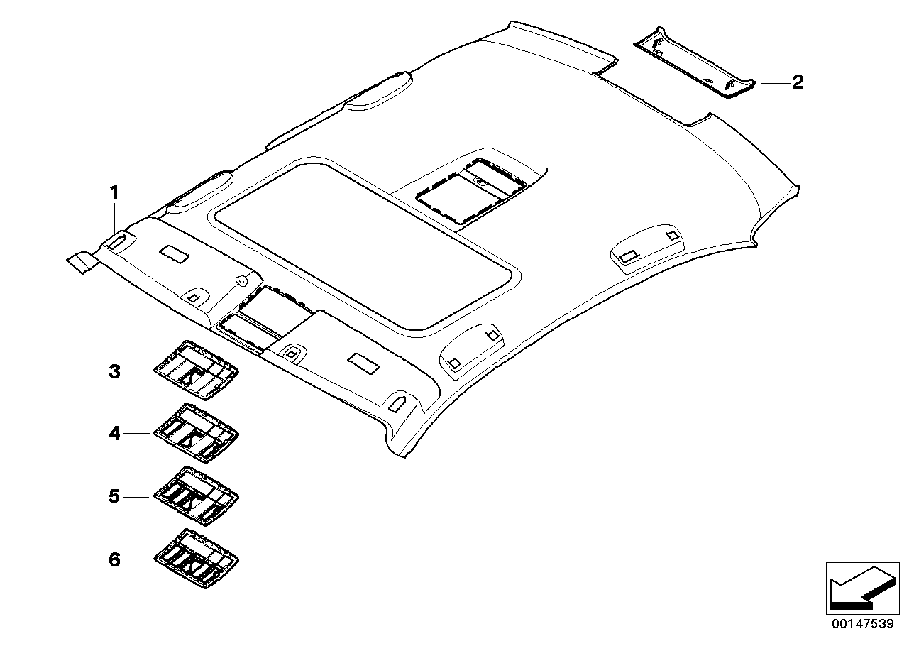 Genuine BMW 51448026913 E60 Cover, Stop Lamp PLATIN (Inc. 530i, 545i & 535xi) | ML Performance UK Car Parts