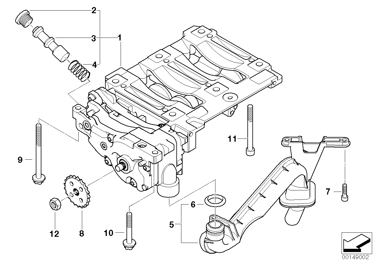 Genuine BMW 11277594472 E83 Oil Pump And Compensating Shaft Unit (Inc. X3) | ML Performance UK Car Parts