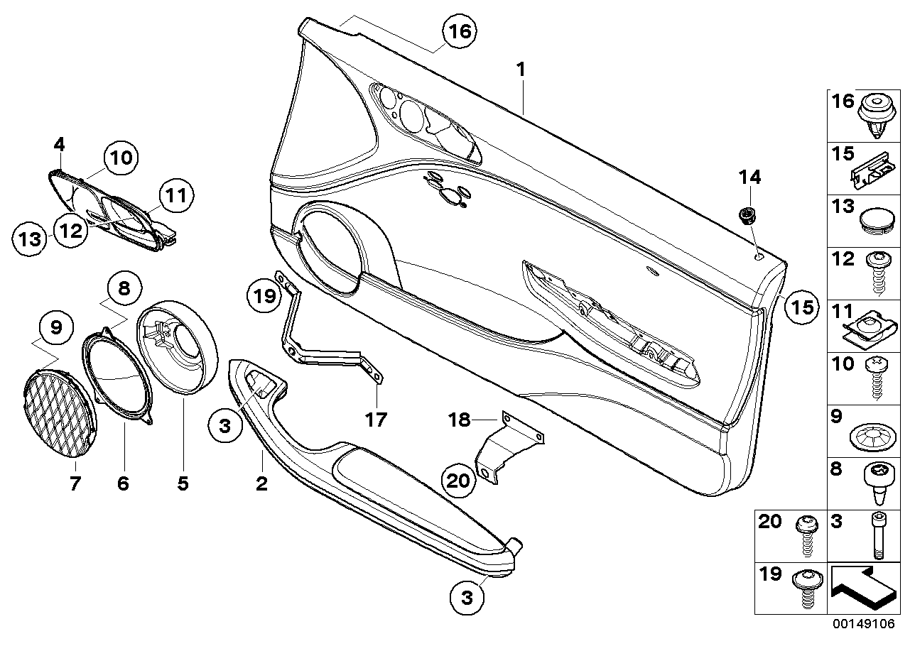 e46 m3 door panel