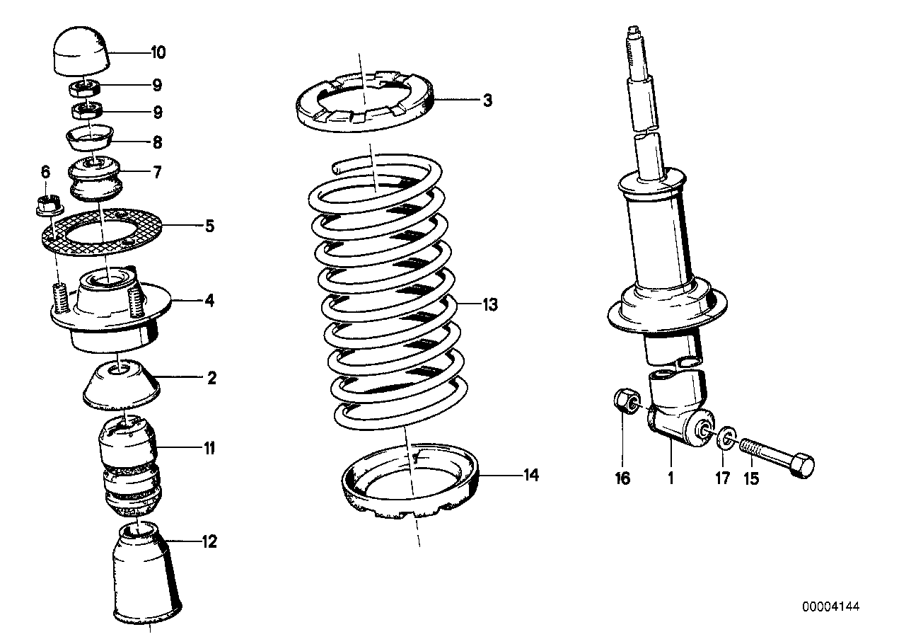 Genuine BMW 33521125380 E23 Shock Absorber, Rear (Inc. 732i, 728i & 728iS) | ML Performance UK Car Parts