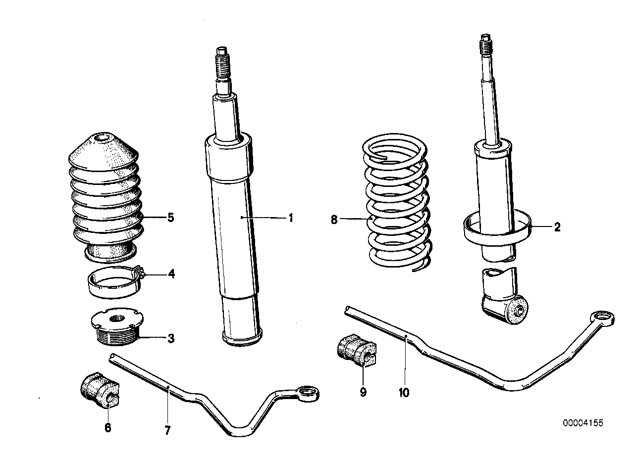 Genuine BMW 33521124971 E12 Shock Absorber, Rear BILSTEIN (Inc. 535i, 525 & 528i) | ML Performance UK Car Parts