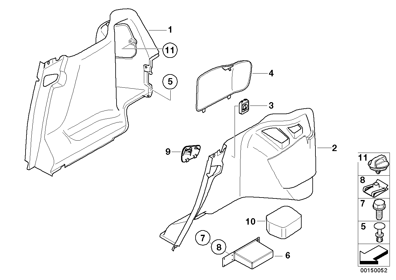 Genuine BMW 51477040621 E64 RR4 E61 Socket Mount (Inc. 545i) | ML Performance UK Car Parts