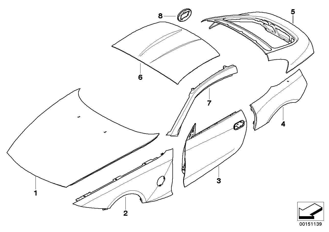 Genuine BMW 41003427224 E86 Right Rear Side Panel (Inc. Z4 3.0si & Z4 M3.2) | ML Performance UK Car Parts