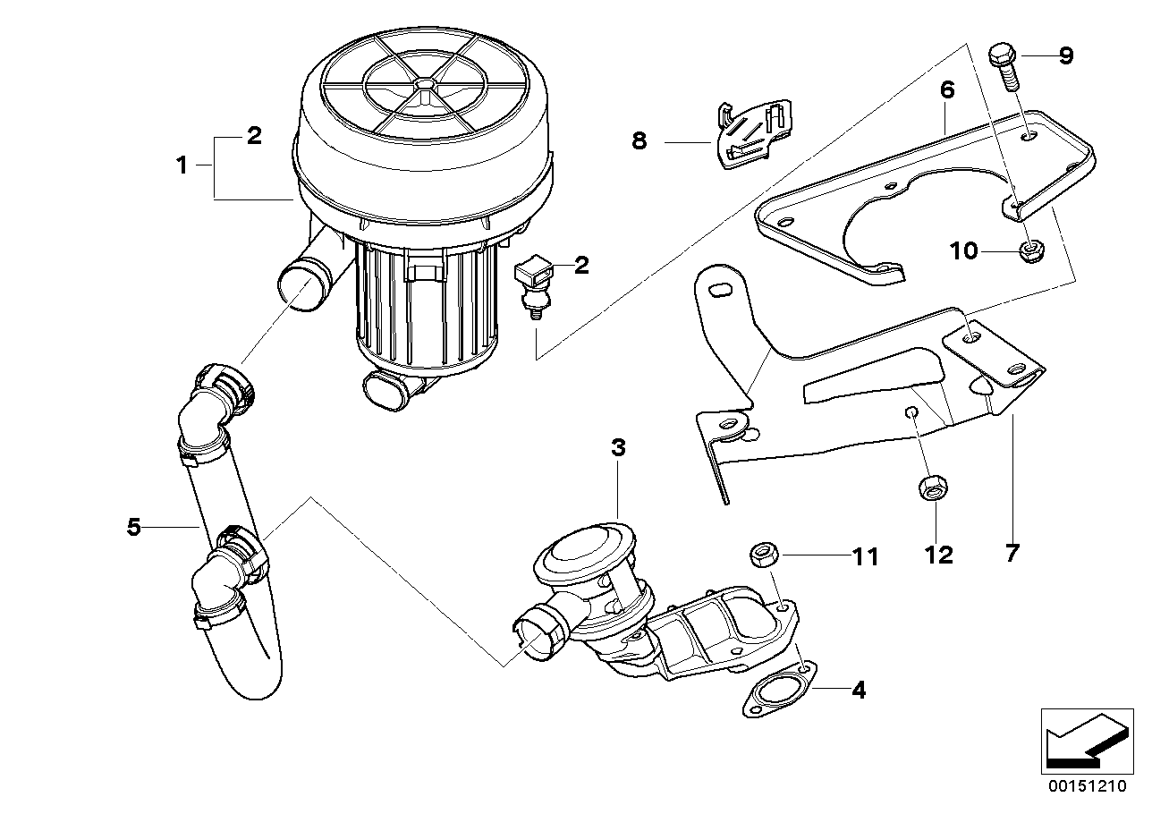 Genuine BMW 11727571591 RR1 E83 Air Pump (Inc. Z4 2.5i, Z4 3.0i & Phantom) | ML Performance UK Car Parts