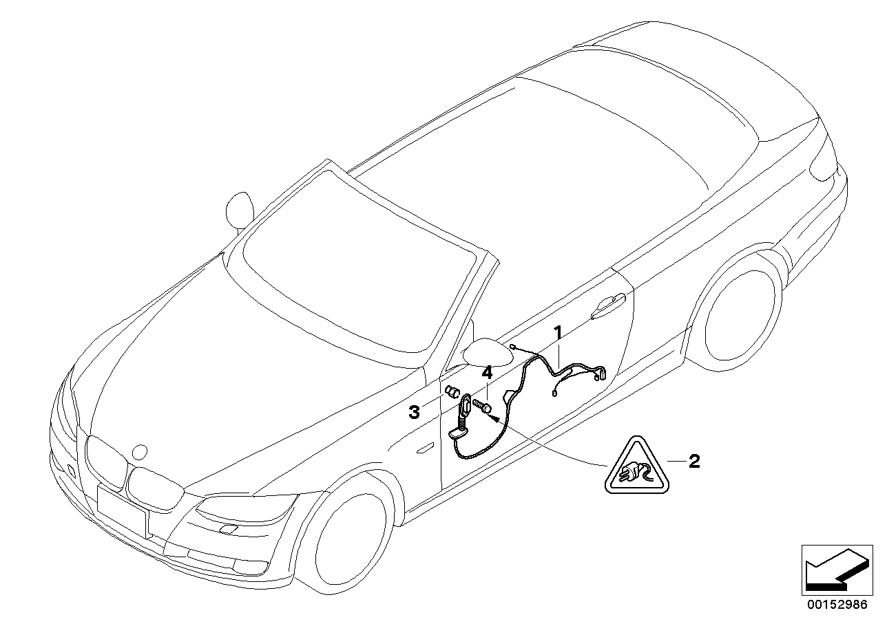 Genuine BMW 61129259831 E93 Wiring Set, Door, Co-Driver (Inc. 335i, 328i & 325i) | ML Performance UK Car Parts