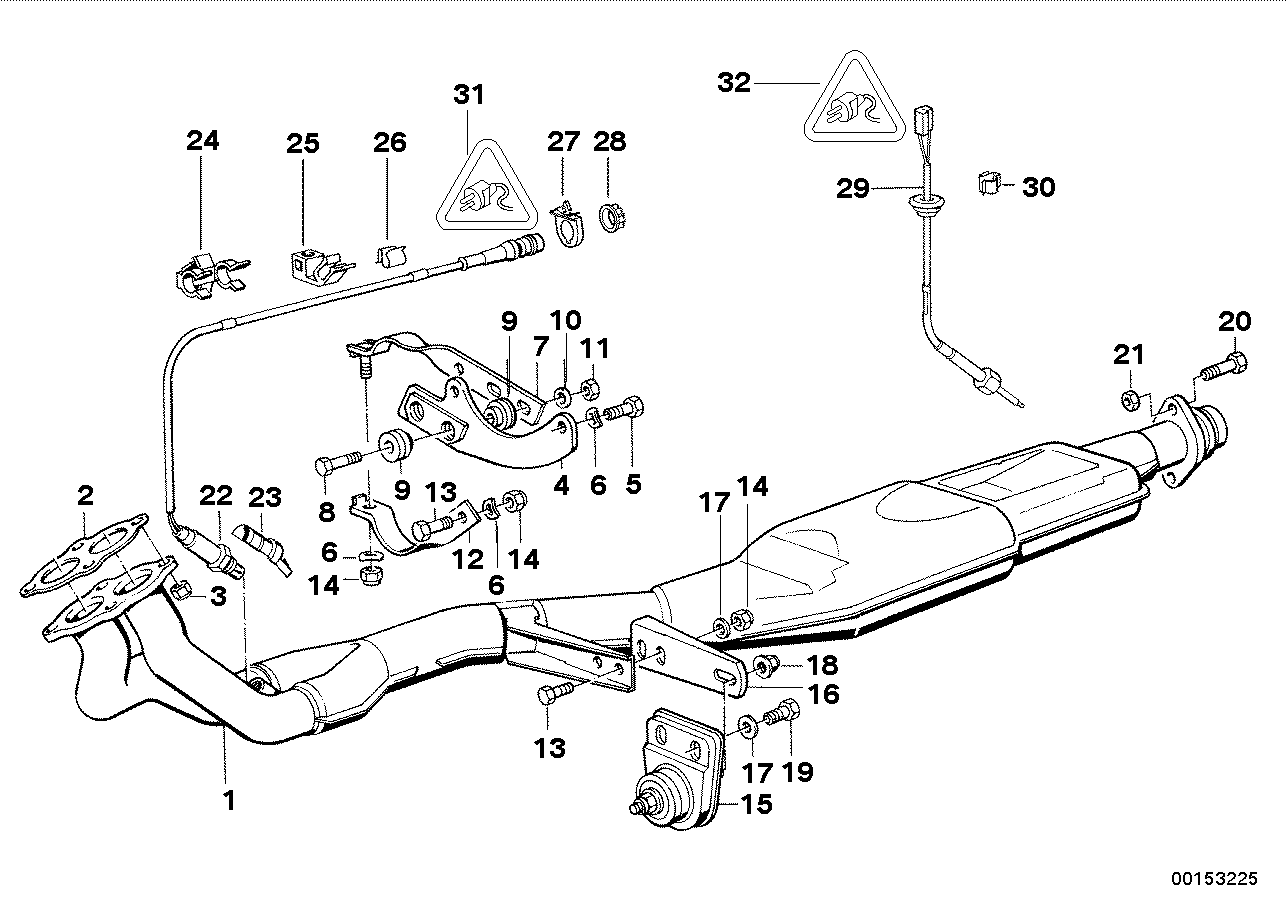 Genuine BMW 11781721039 E30 E34 Lambda-Probe Bracket (Inc. 518i, 320i & 318i) | ML Performance UK Car Parts