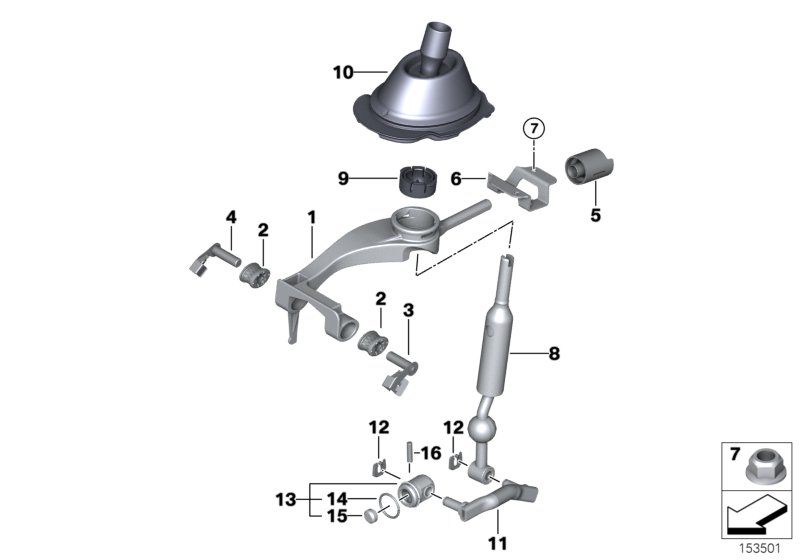 Genuine BMW 25117581806 E82 E88 Shift Lever (Inc. 135i) | ML Performance UK Car Parts